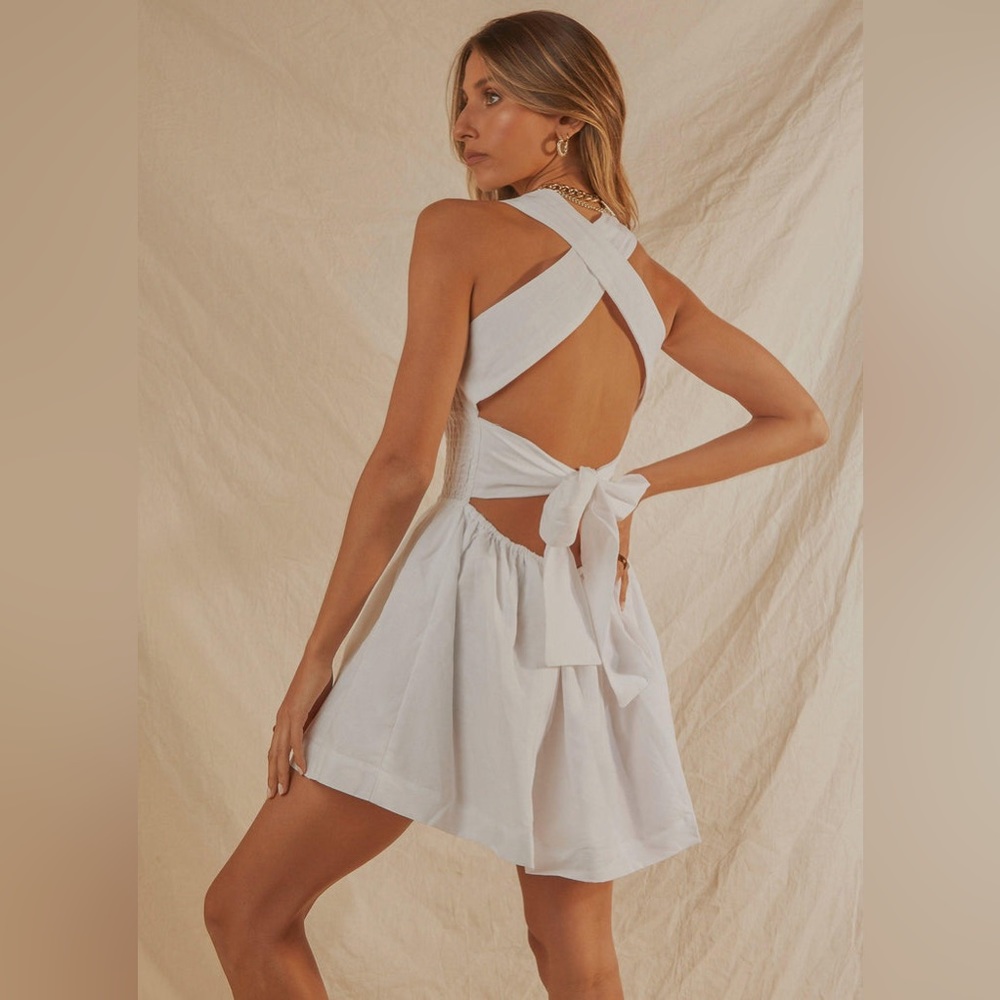 Peppermayo European Towns Linen Mini Dress